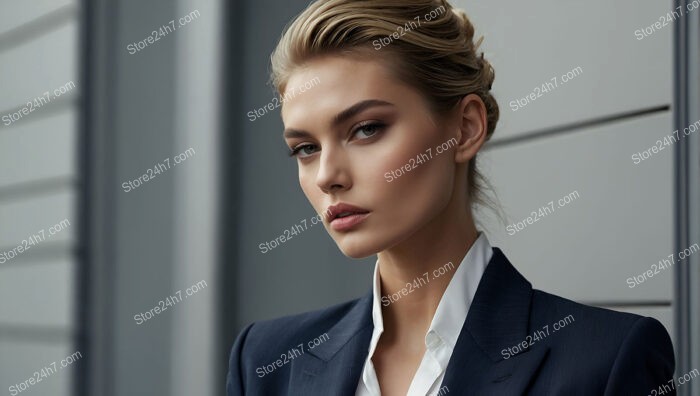 Sleek Pulled-Back Bun for a Modern Professional Look