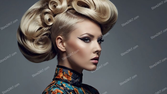 Stunning Avant-Garde Hairstyle Showcasing Elegant Artistic Expression