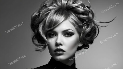 Textured Updo with Soft Waves for Timeless Elegance