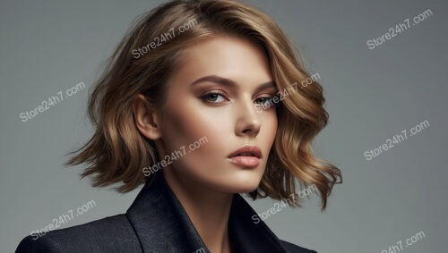 Wavy Bob for a Modern, Effortlessly Stylish Office Look