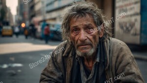 Worn Eyes Witnessing the Indifference of Urban Life
