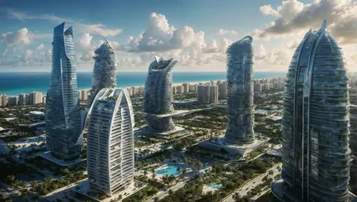 Futuristic High-Rise Community in Florida