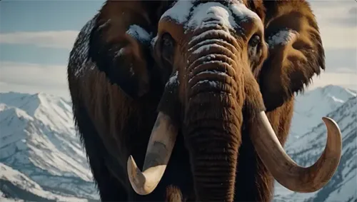 Majestic Mammoth Close-Up Journey