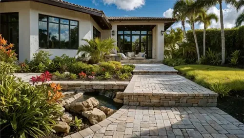 Charming Patio with Lush Garden