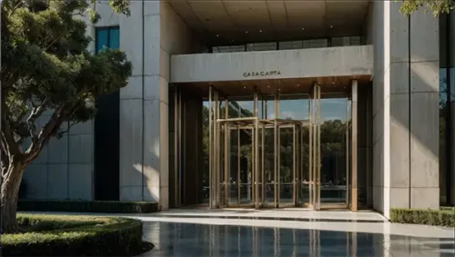 Sleek condo entrance with elegance