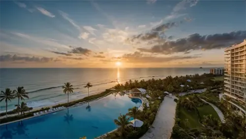 Stunning Beachfront Resort Sunset Views