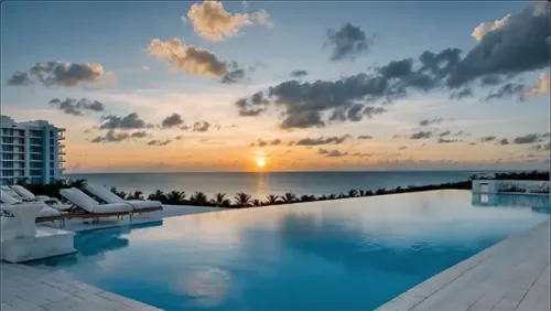 Sunset Infinity Pool with Ocean View