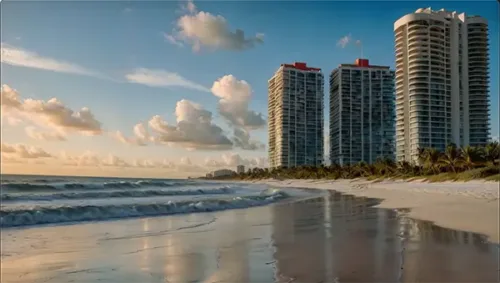 Sunrise Over Florida Beachfront Towers