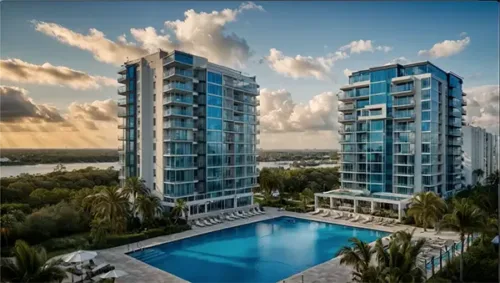 Twin Florida Condos with Pool Views