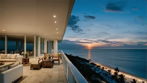 Oceanfront Condo Terrace Sunset View