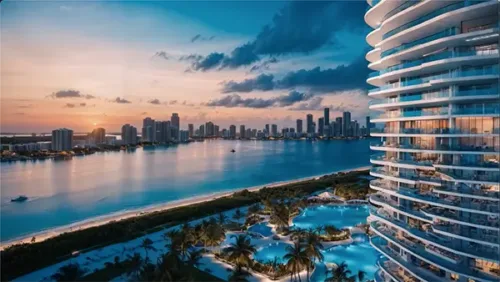 Sunset Over Luxury Florida Condo