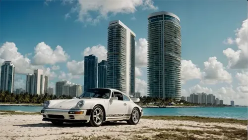 Porsche and Luxury Florida Skyline