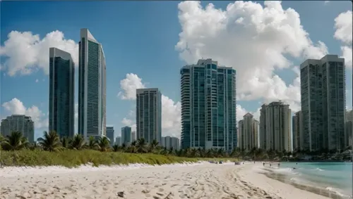 Beachside Modern Towers in Miami