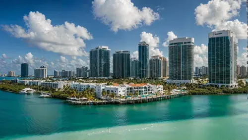 Breathtaking Waterfront Skyline in Miami