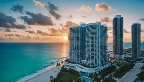 Sunset Views at Oceanfront Condominiums