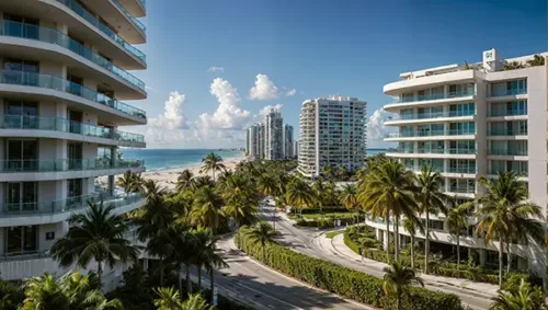 Sunny Coastal Cityscape in Florida