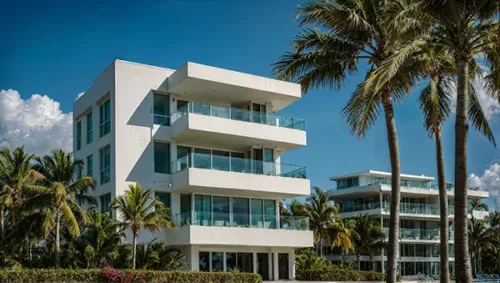 Modern Beachfront Condo with Palm Views