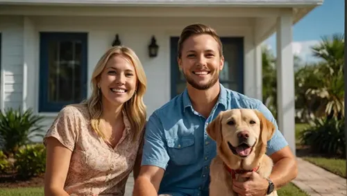 Happy Family in New Home