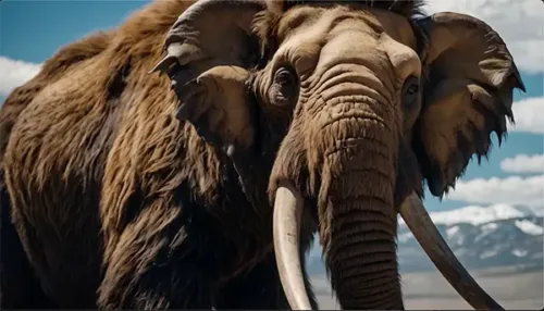 Close-Up of Majestic Prehistoric Mammoth