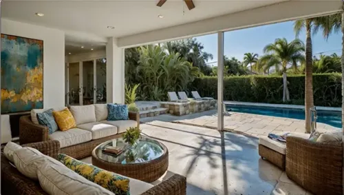 Cozy Patio with Pool View