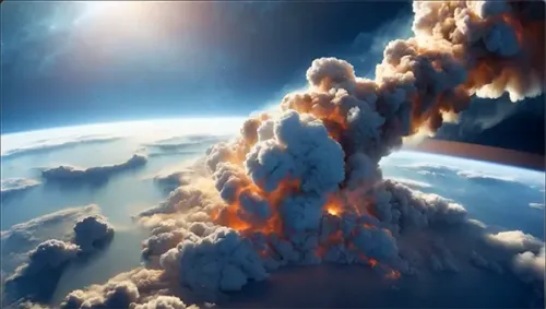 Asteroid Impact Destroys Earth's Surface