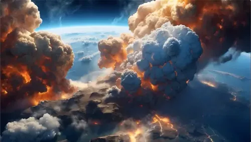 Massive Nuclear Explosion Engulfs Planet