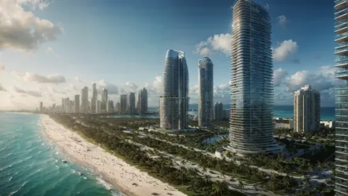 Futuristic Beachside Towers in Florida