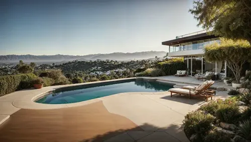 California Hillside Home with Pool