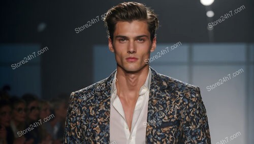 Floral Patterned Suit Steals Spotlight on Fashion Runway