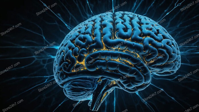 Glowing Human Brain Linked to Neural Networks