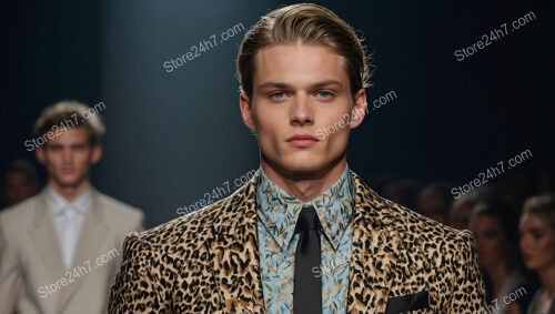 Leopard Print and Floral Shirt Make Bold Statement