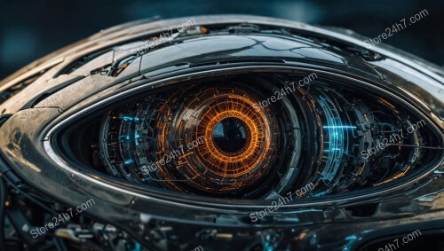 Mechanical Eye Capturing the Essence of AI’s Vision