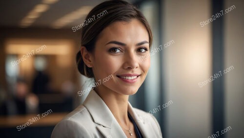 Professional woman offering support in corporate business setting