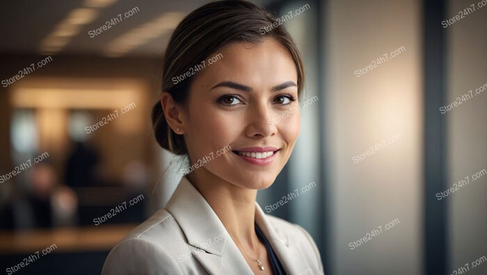 Professional woman offering support in corporate business setting